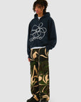 Sweat à capuche zippé avec logo fleuri