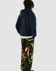 Sweat à capuche zippé avec logo fleuri