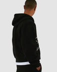 Sweat à capuche zippé avec logo fleuri