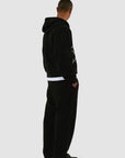Sweat à capuche zippé avec logo fleuri