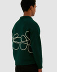 Pull en maille avec logo fleuri