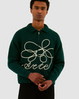 Pull en maille avec logo fleuri