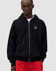 Sweat à capuche zippé en forme de cœur