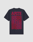 T-shirt à imprimé mural dans le dos